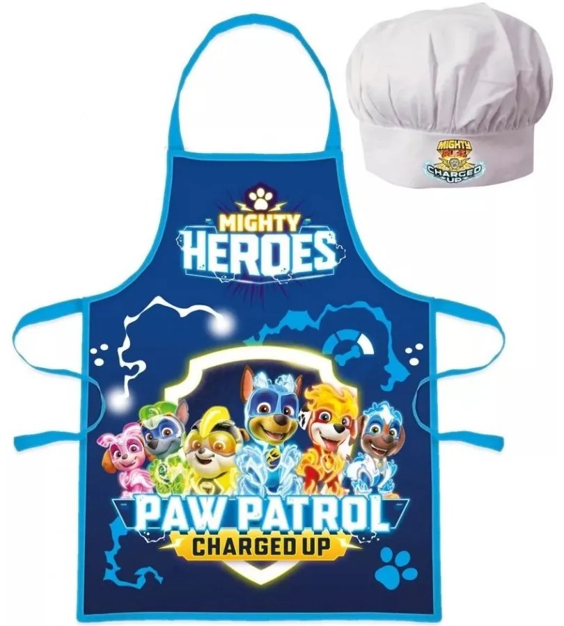 Chlapčenská zástera s kuchárskou čiapkou Tlapková patrola - Paw Patrol - motív Charged Up