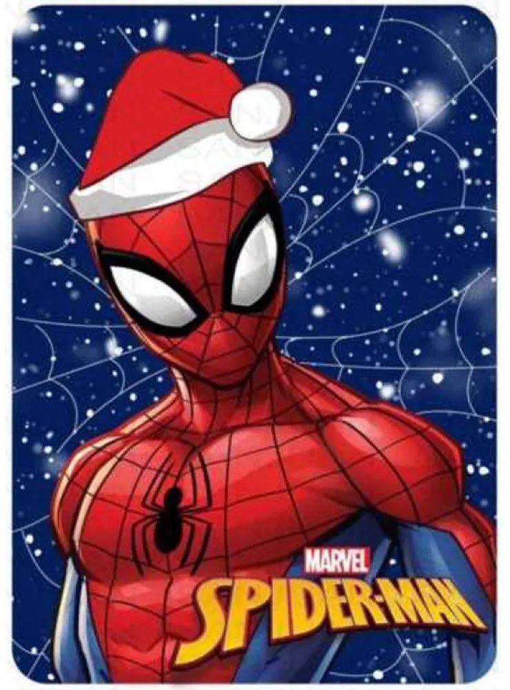 Vianočná fleecová deka Spiderman - MARVEL - 100 x 140 cm