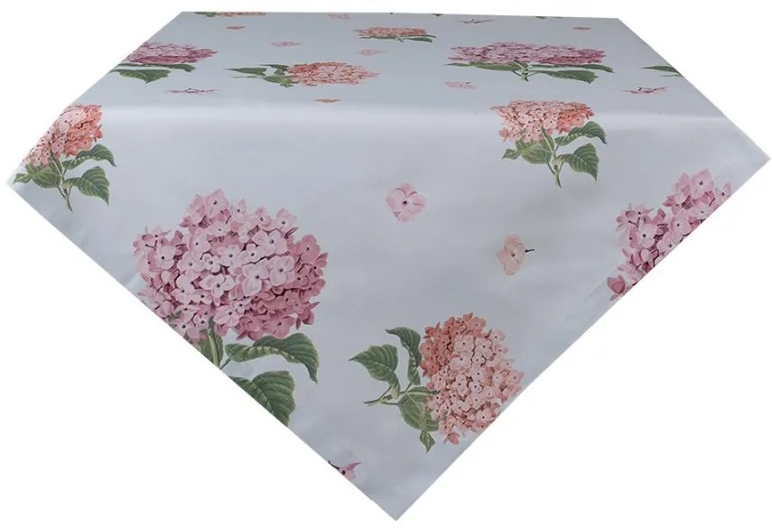 Bavlnený obrus s kvety hortenzie Vintage Grace - 130*180cm