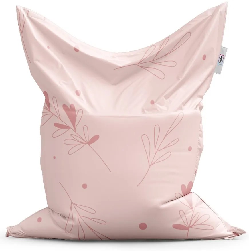 Sedací vak Classic ružové lístky - detský, ružová