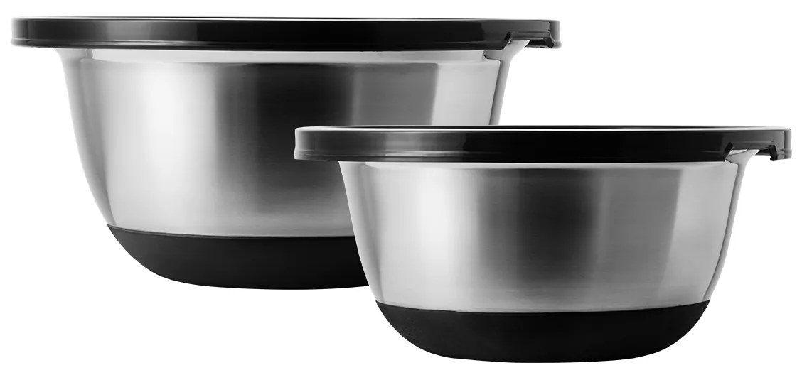 Set miešacích misiek s vekom 4 ks – Basic Kitchen - 593771