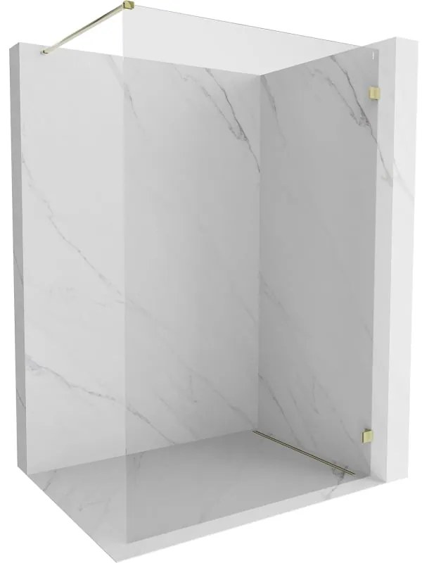 Mexen Lunar sprchová stena pravá 80 x 200 cm, 8mm číre sklo, zlatá lesklá, 830-080-000-50-00-P