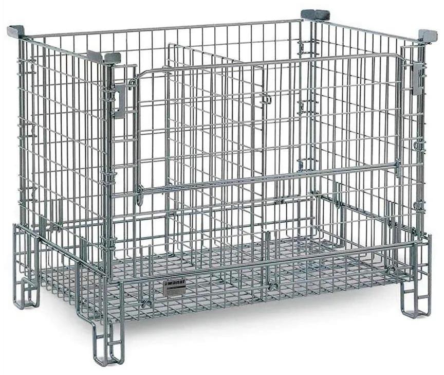Wanzl Drôtený paletový kontajner PC 1000/1, sklopná podliena stena