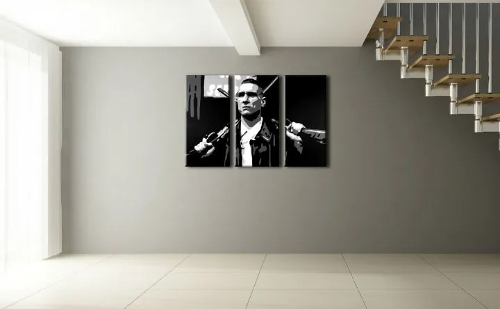 Ručne maľovaný POP Art obraz Stock Lock 3 dielny sto