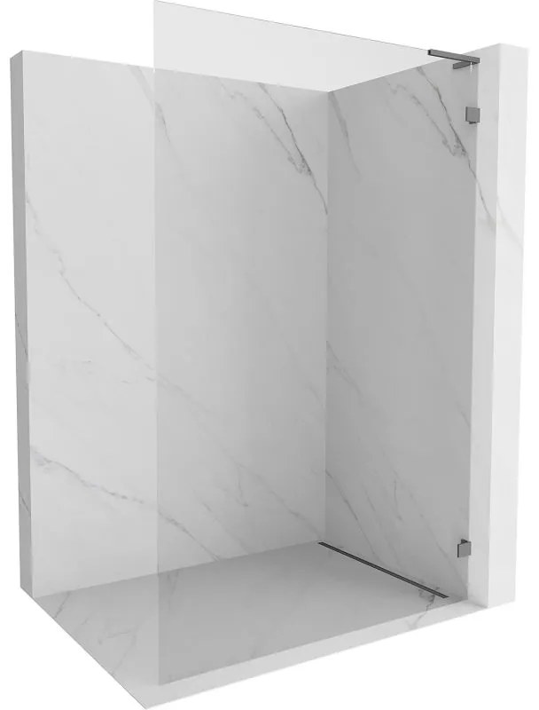 Mexen Lunar L, sprchová stena pravá 50 x 200 cm, 8mm číre sklo, grafitový profil, 830L-050-000-95-00-P