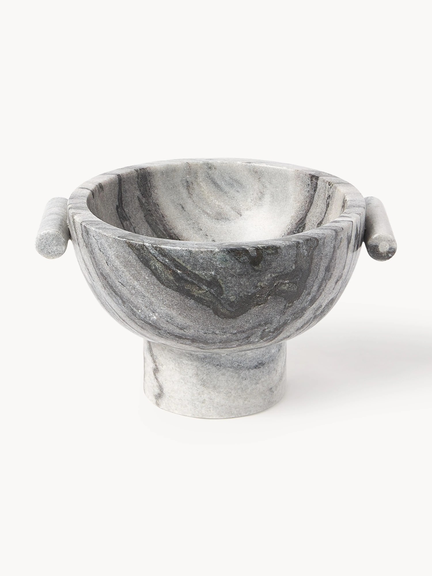 Dekoratívna miska z mramoru Fossil, V 15 cm