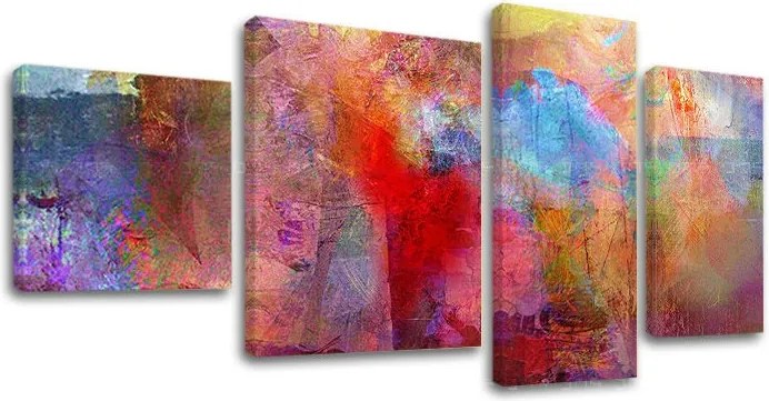 Obraz na plátne 4 dielny ABSTRAKT AB072E40