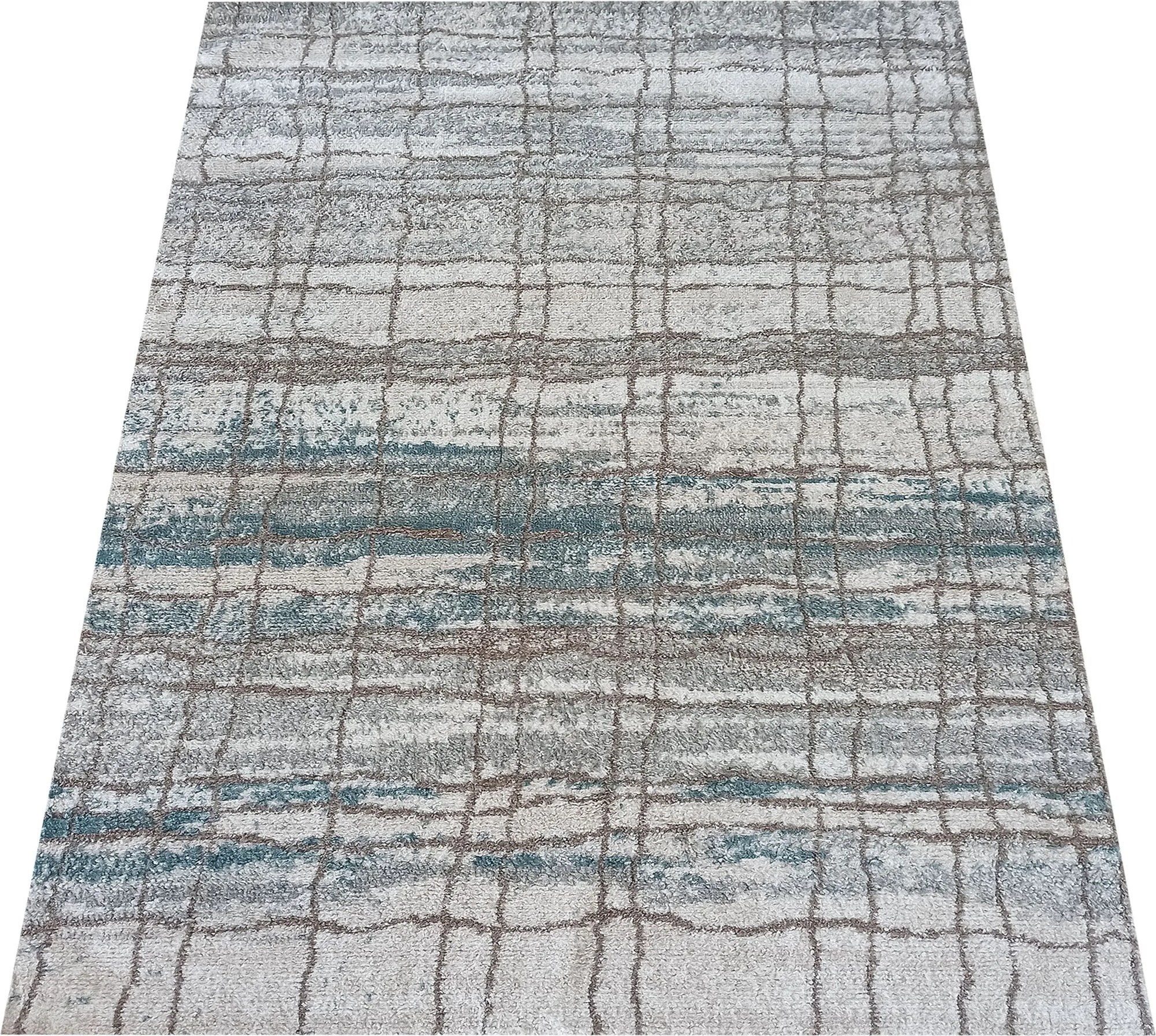 DY Moderný sivo-hnedý koberec s linkami Roxanne 06 Rozmer: 200x290 cm