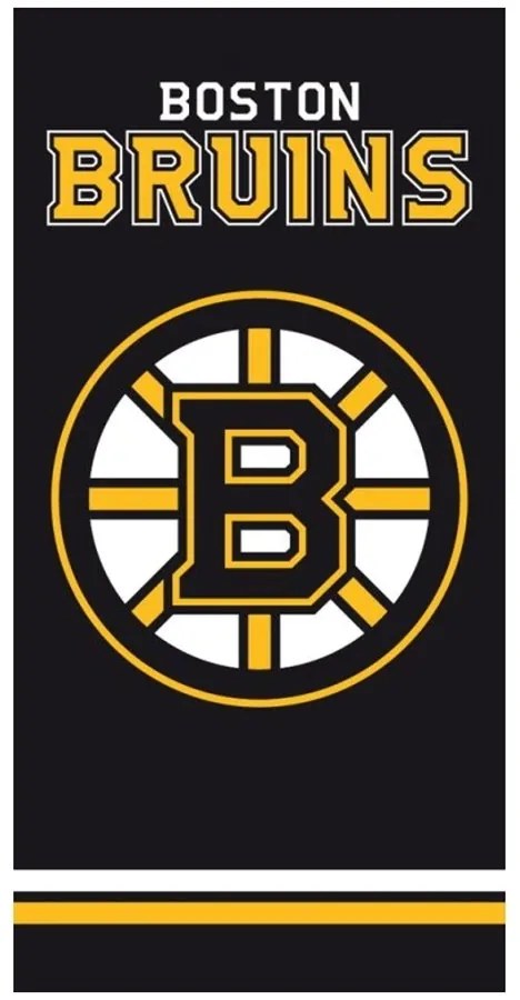 Hokejová bavlnená osuška NHL Boston Bruins - motív Black - 100% bavlna - 70 x 140 cm - II. akosť