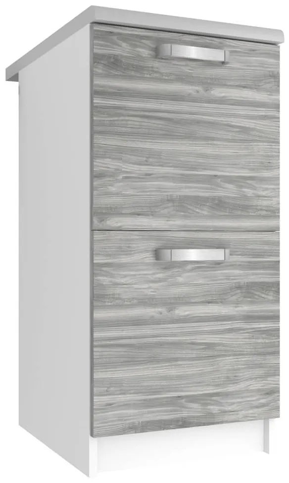 Kuchynská skrinka Belini spodná 40 cm šedý antracit Glamour Wood s pracovnou doskou TOR SD2-40/0/WT/GW/0/U