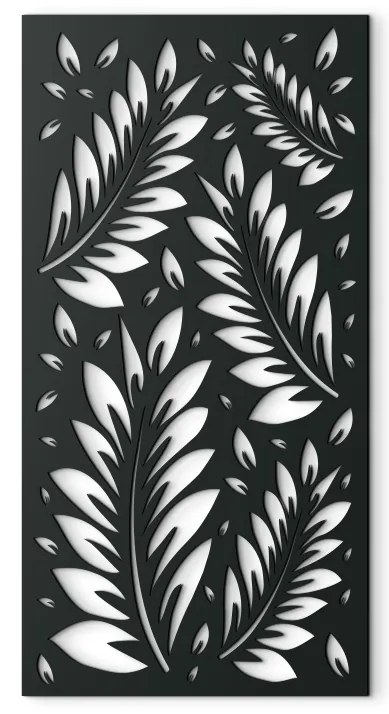 drevko Drevený obraz Listy vo vánku Rozmer obrazu: 44,5 x 22,5 cm, Farba dekorácie: Čierna