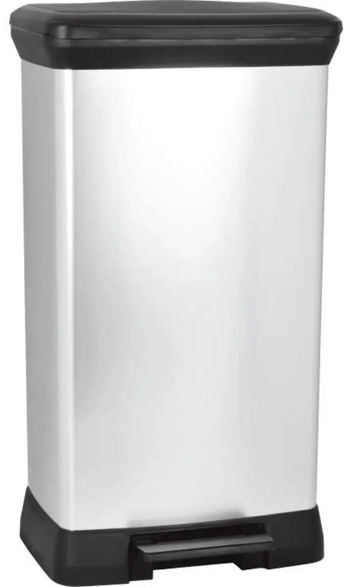 Curver Odpadkový kôš DECO BIN 50L, strieborný
