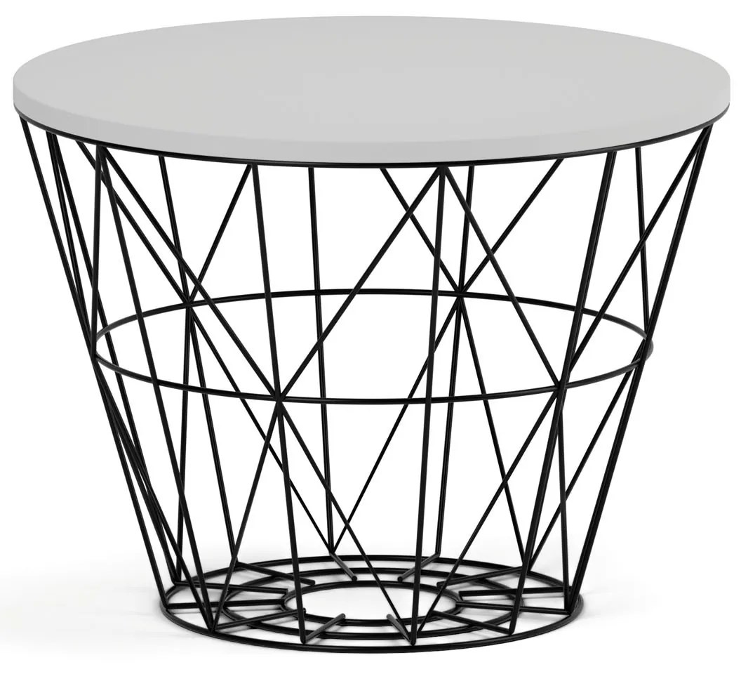Okrúhly konferenčný stolík STILO, priemer 60 cm, sivá