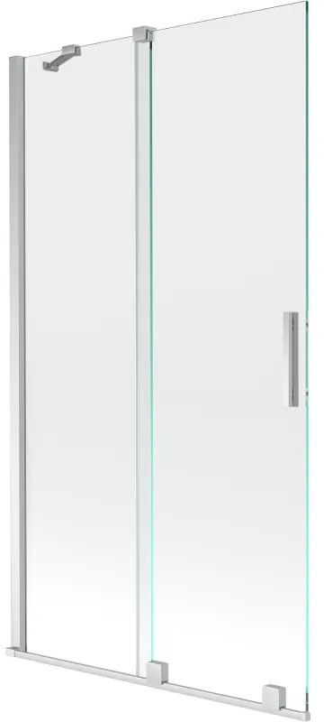 Mexen Velar, 2-krídlová posuvná vaňová zástena 100 x 150 cm, 8mm číre sklo, chrómový profil, 896-100-000-01-01