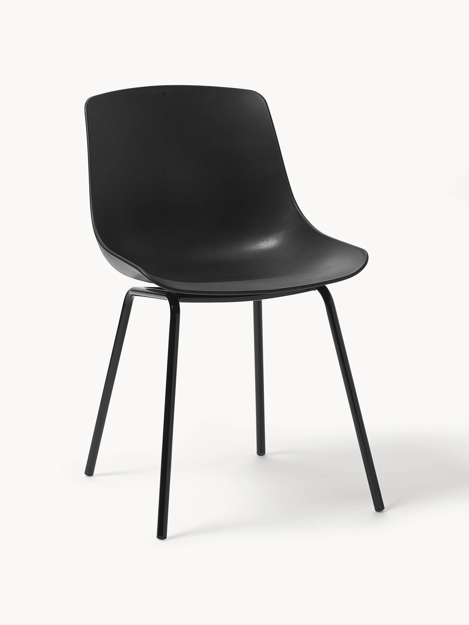 Plastové stoličky's kovovými nohami Dave, 2 ks