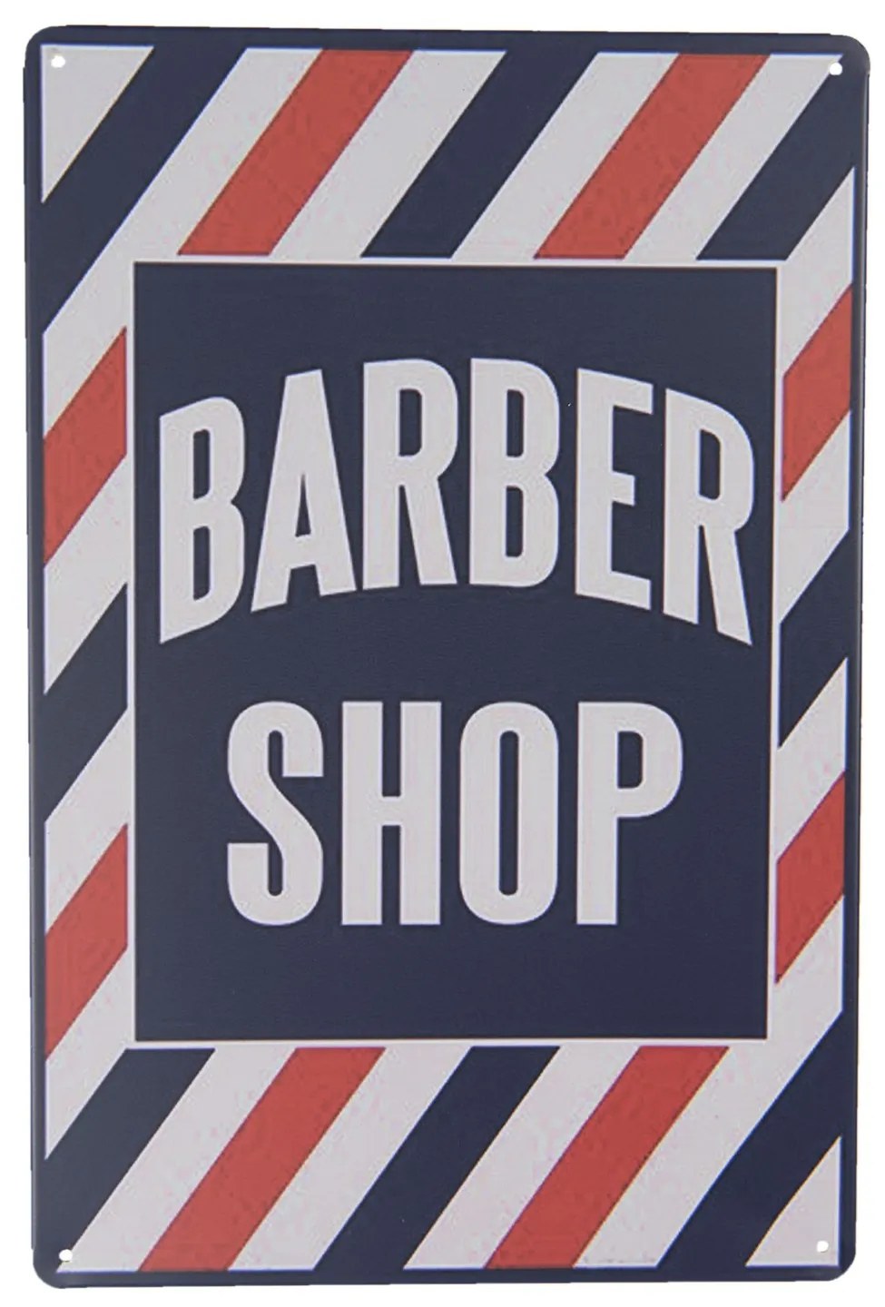 Nástenná kovová ceduľa Barber Shop - 20 * 30 cm