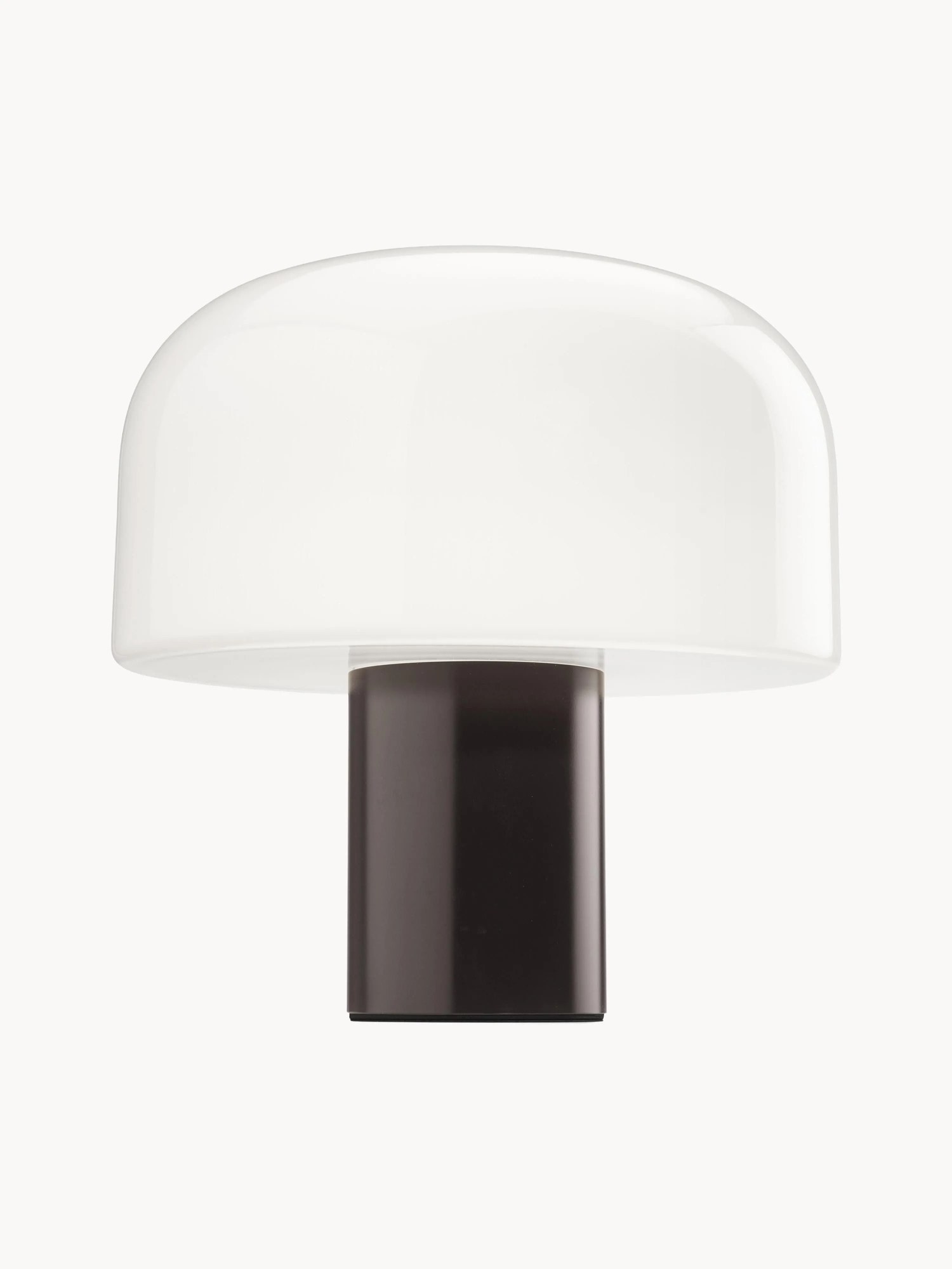 Stmievateľná stolová lampa z opálového skla Bellhop