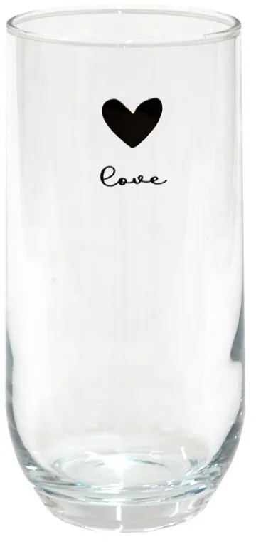 Pohárik so srdiečkom Love Birds - Ø 6*14 cm / 280ml Pohárik so srdiečkom Love Birds - Ø 6*14 cm / 280ml