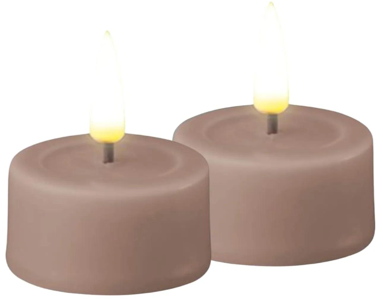 DeluxeHomeart Čajová LED sviečka Rose – set 2 ks