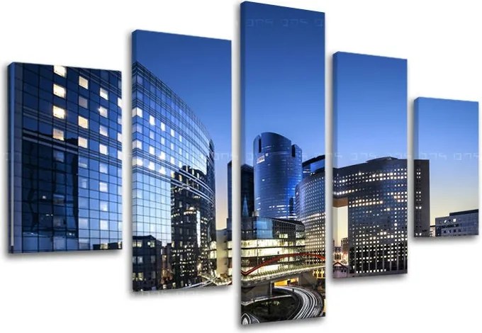 Obraz na stenu 5 dielny MESTO ME110E50 - 150x100 cm