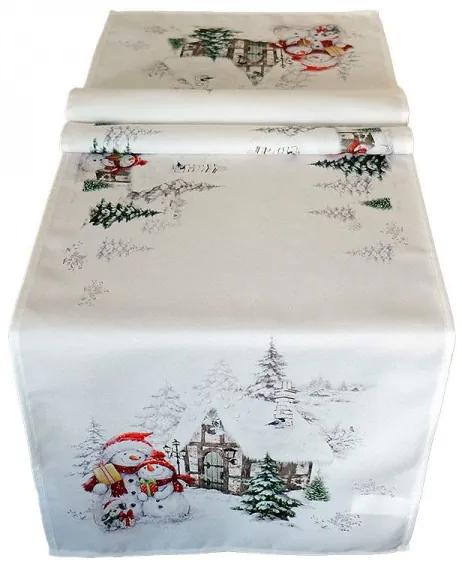 Obrus Snehuliacka idylka 40x140 cm