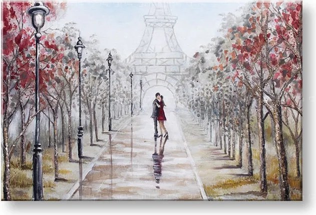 Maľovaný obraz na stenu PARÍŽ 90x60 cm