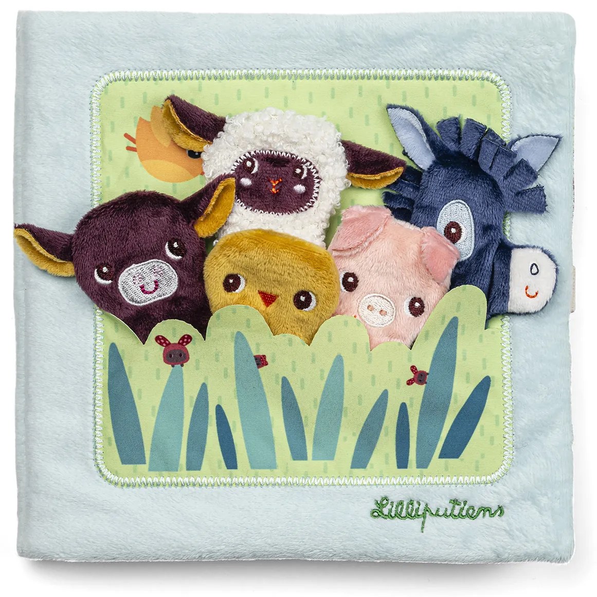 Lilliputiens - textilná knižka - mláďatká