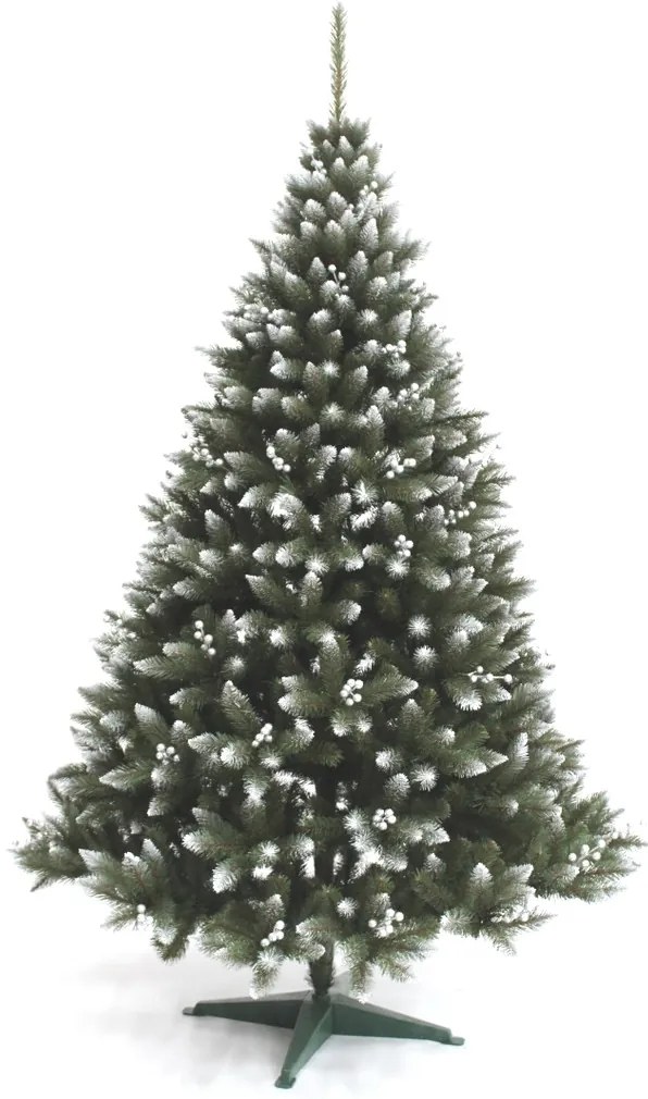 Vianočný stromček Smrek so šiškou a striebornou jarabinou 150 cm