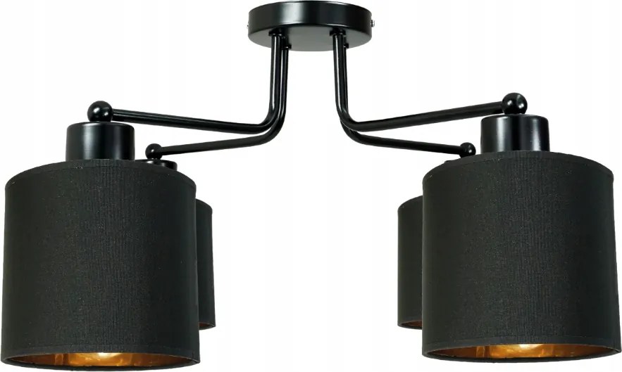 BERGE Závesná lampa DRON 4xE27 GOLD ABBEY