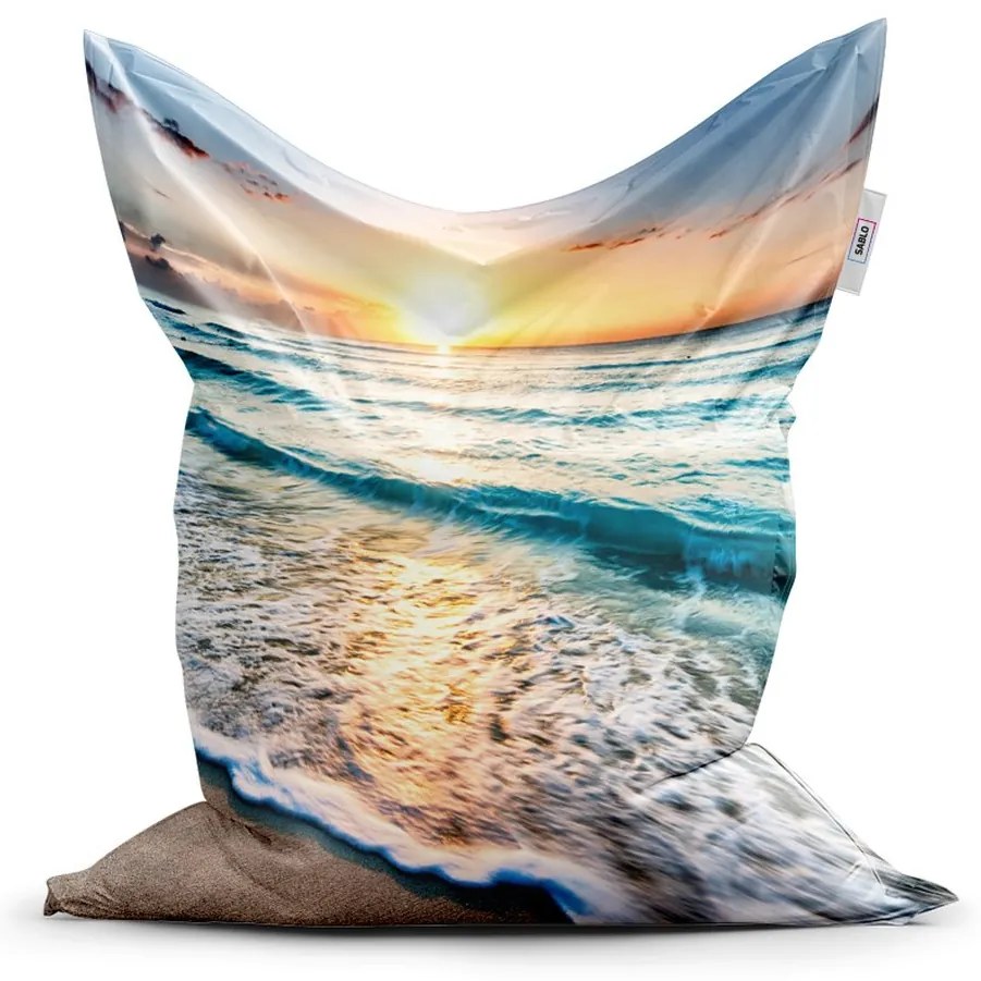 Sedací vak Classic vlny - detský, farebná