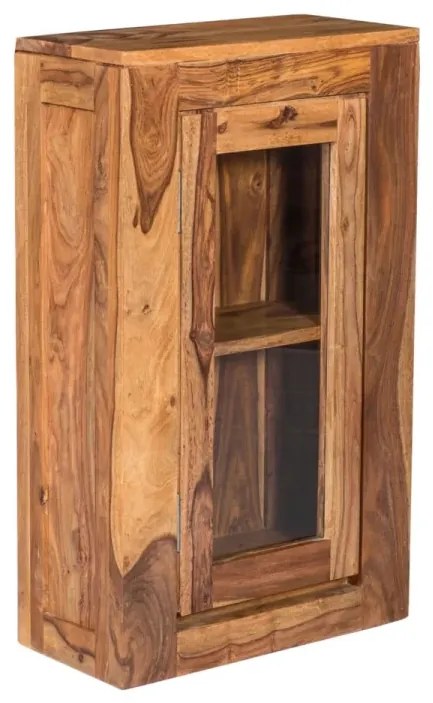 furniture-nabytek.cz - Masívna kúpeľňová skrinka Leeston z palisandru, hnedá, lakovaná – 42×25×70 cm