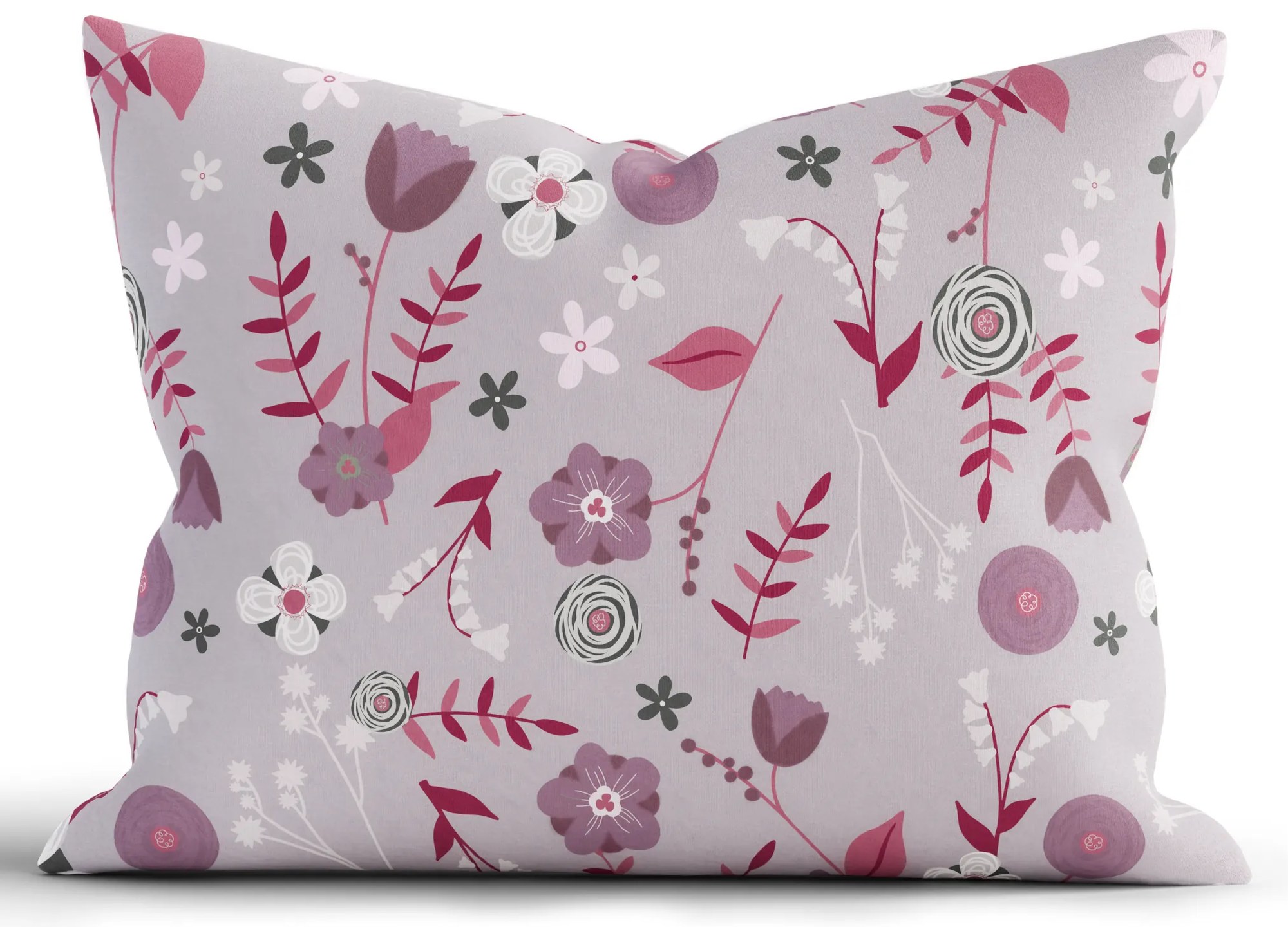 Bavlnená obliečka na vankúš Renforcé 70 × 90 cm - Dora šedá