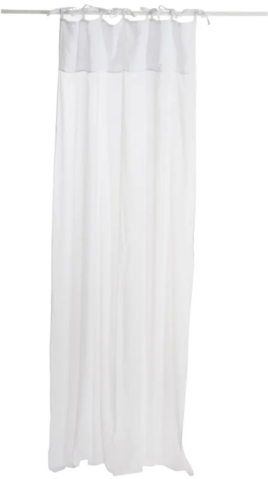 Biely bavlnený voál / záclona na zaväzovanie - 140 * 290cm