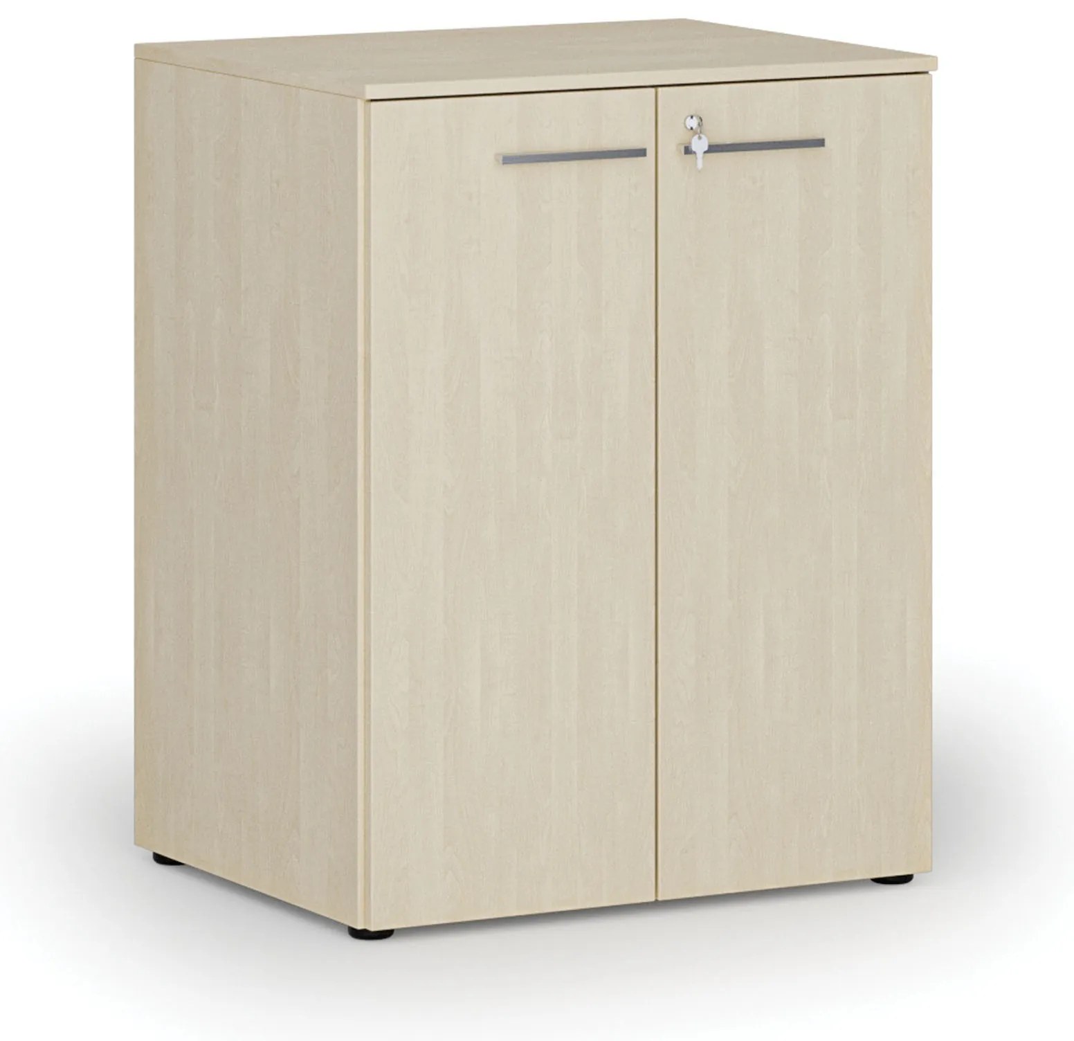 Kancelárska skriňa s dverami PRIMO WOOD, 2 police, 800 x 640 x 1027 mm, breza