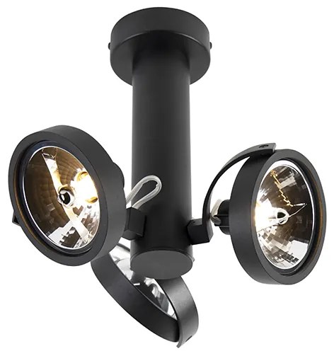 Dizajnové bodové svetlo nastaviteľné 3-svetlo vrátane G9 čierne - Goes