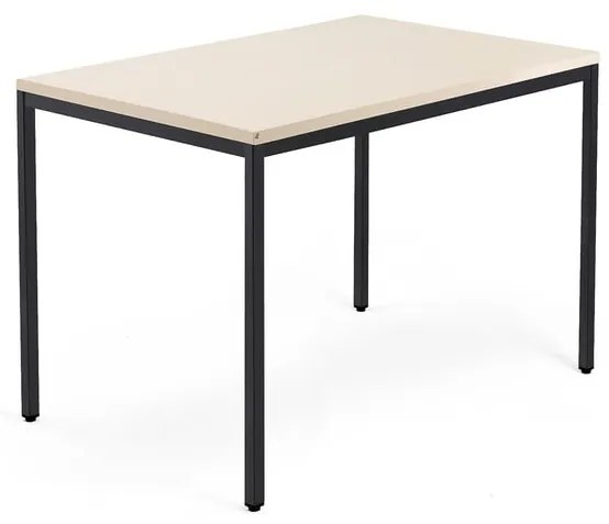 Kancelársky pracovný stôl QBUS, 1200x800 mm, breza/čierna