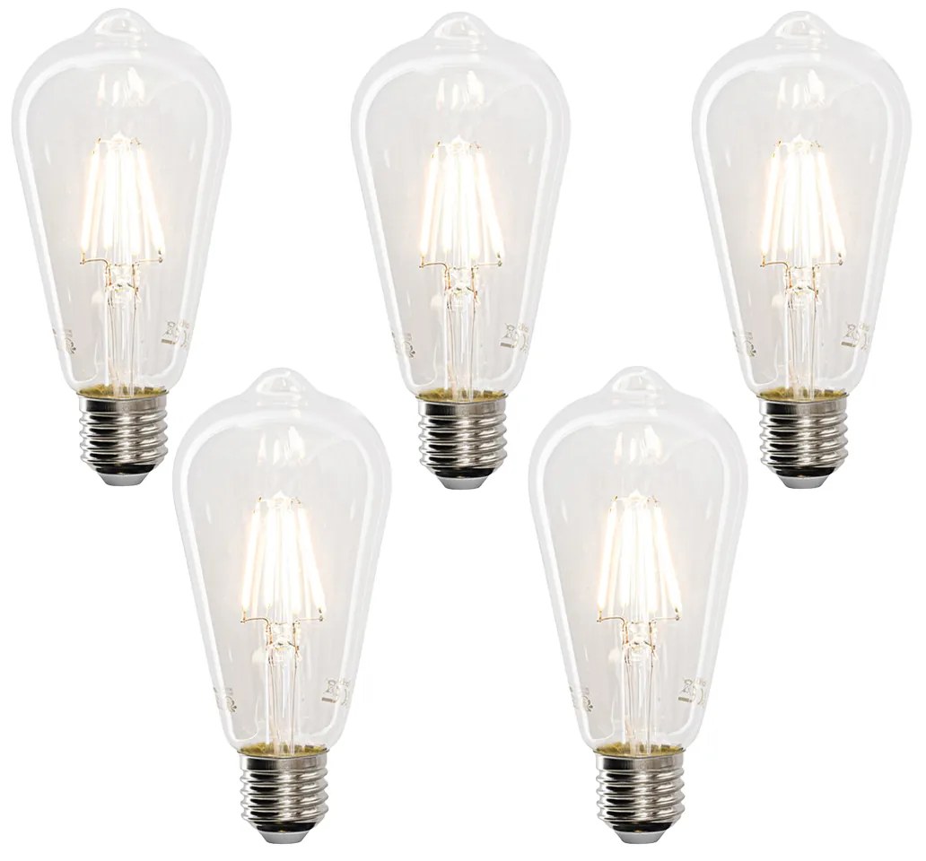 Sada 5 inteligentných LED žiaroviek E27 ST64 4,5W 470 lm 1800-4000K