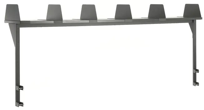 Vrchná polica CARGO, 2400x300 mm, vrátane priečok, 6 ks