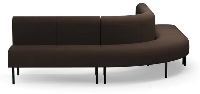 Pohovka VARIETY, 90° vonkajší oblúk, látka Blues CSII, tmavohnedá