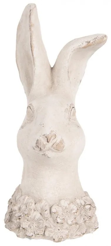 Béžová antik cementová busta králik - 12*10*24 cm Béžová antik cementová busta králik - 12*10*24 cm
