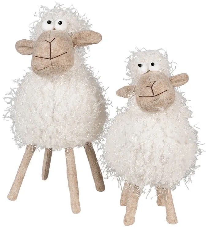 Dekorace ovečka Bílá 16x16x30 cm - 16x16x30 cm