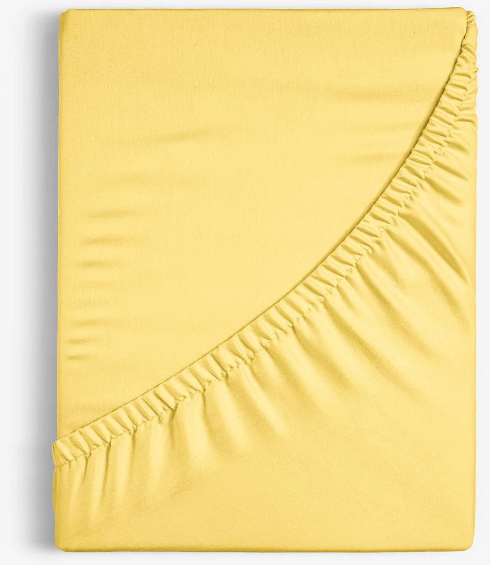 Goldea bavlnená napínacia plachta - žltá 80 x 200 cm