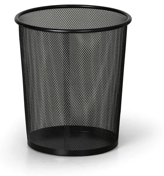 Drôtený odpadkový kôš na papiere, 12 litrov, čierny