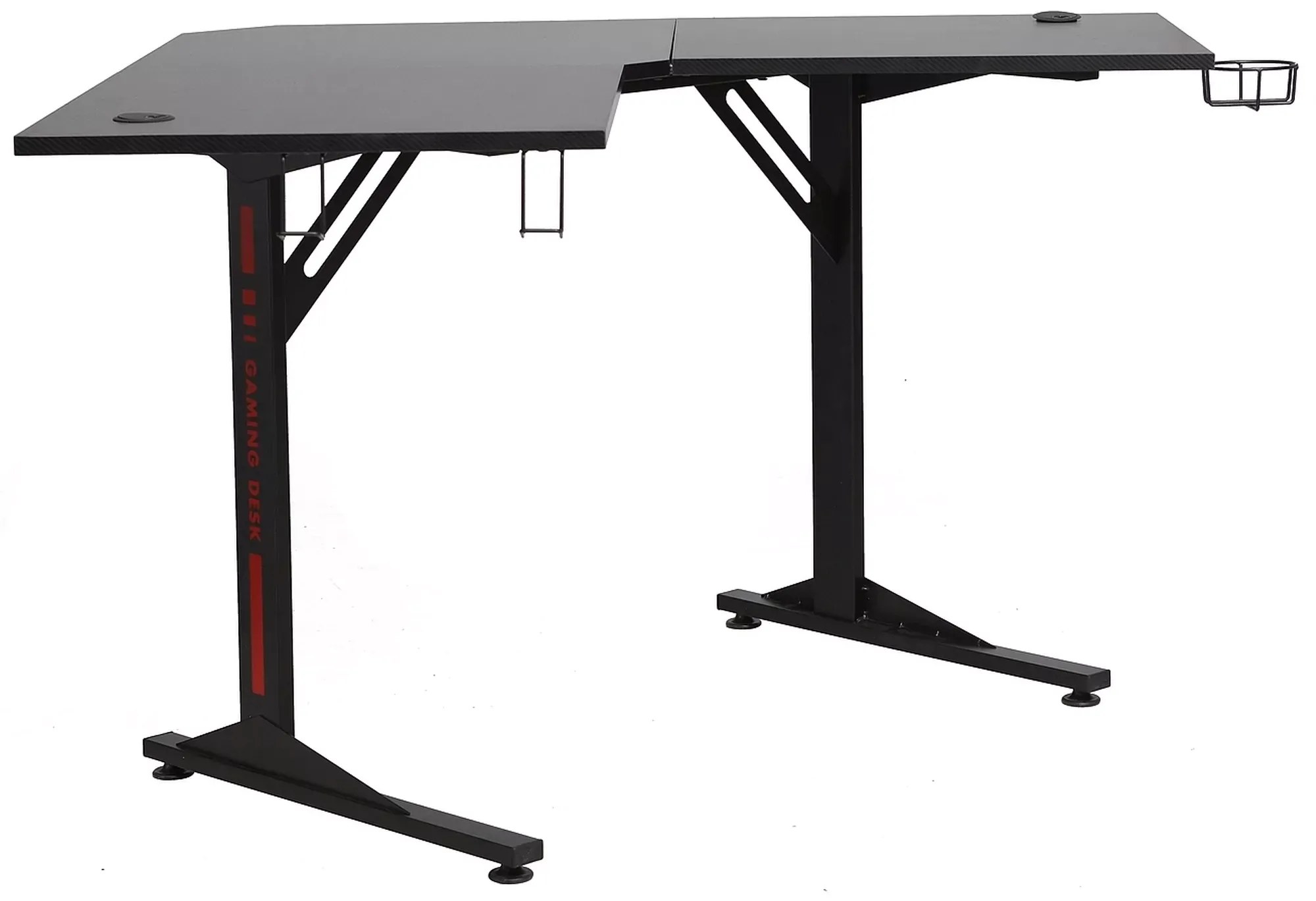 Rohový písací stôl B-219 čierny