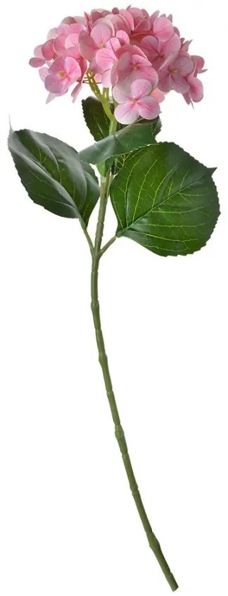 Ružová umelá dekoračná kvetina hortenzie - 10*15*65 cm