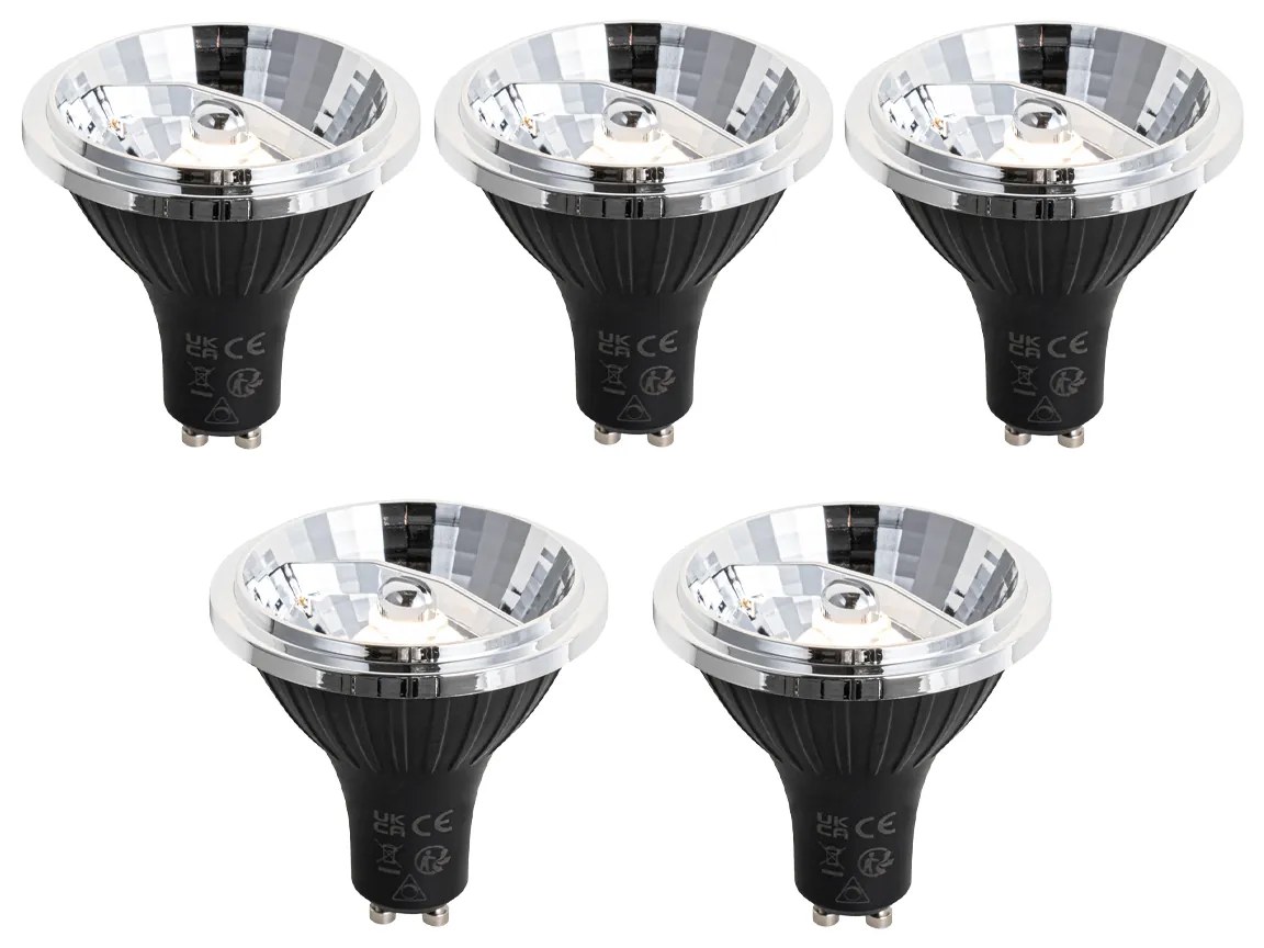 Sada 5 GU10 3-krokových stmievateľných LED žiaroviek 70 mm 6,5 W 600 lm 2700 K