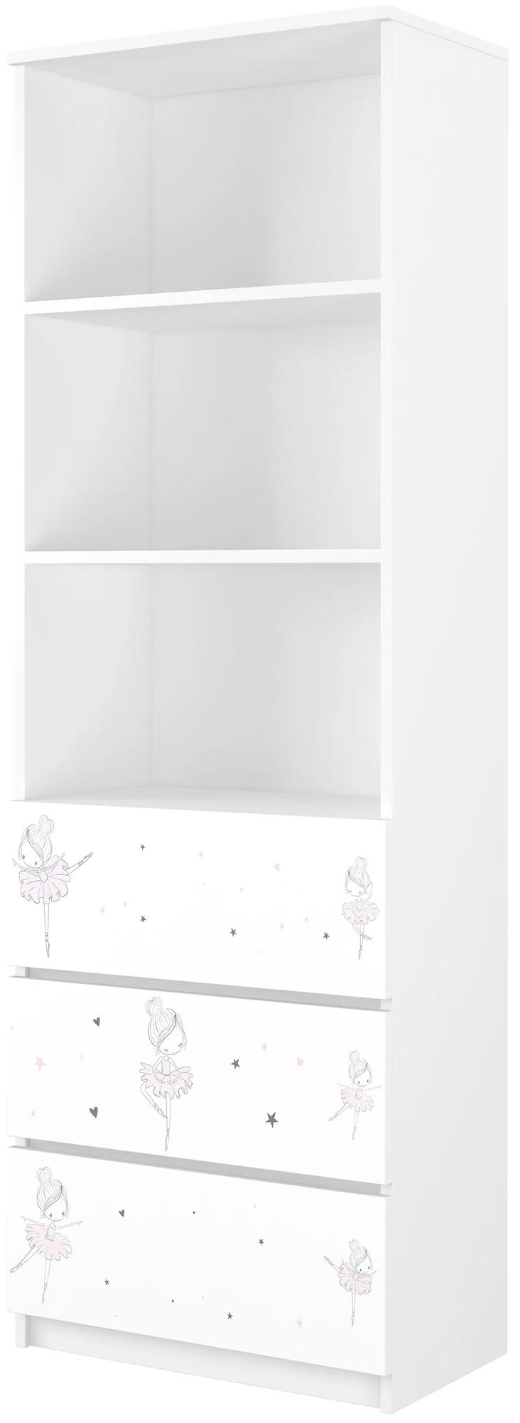 Detský úložný regál RUŽOVÁ BALETKA