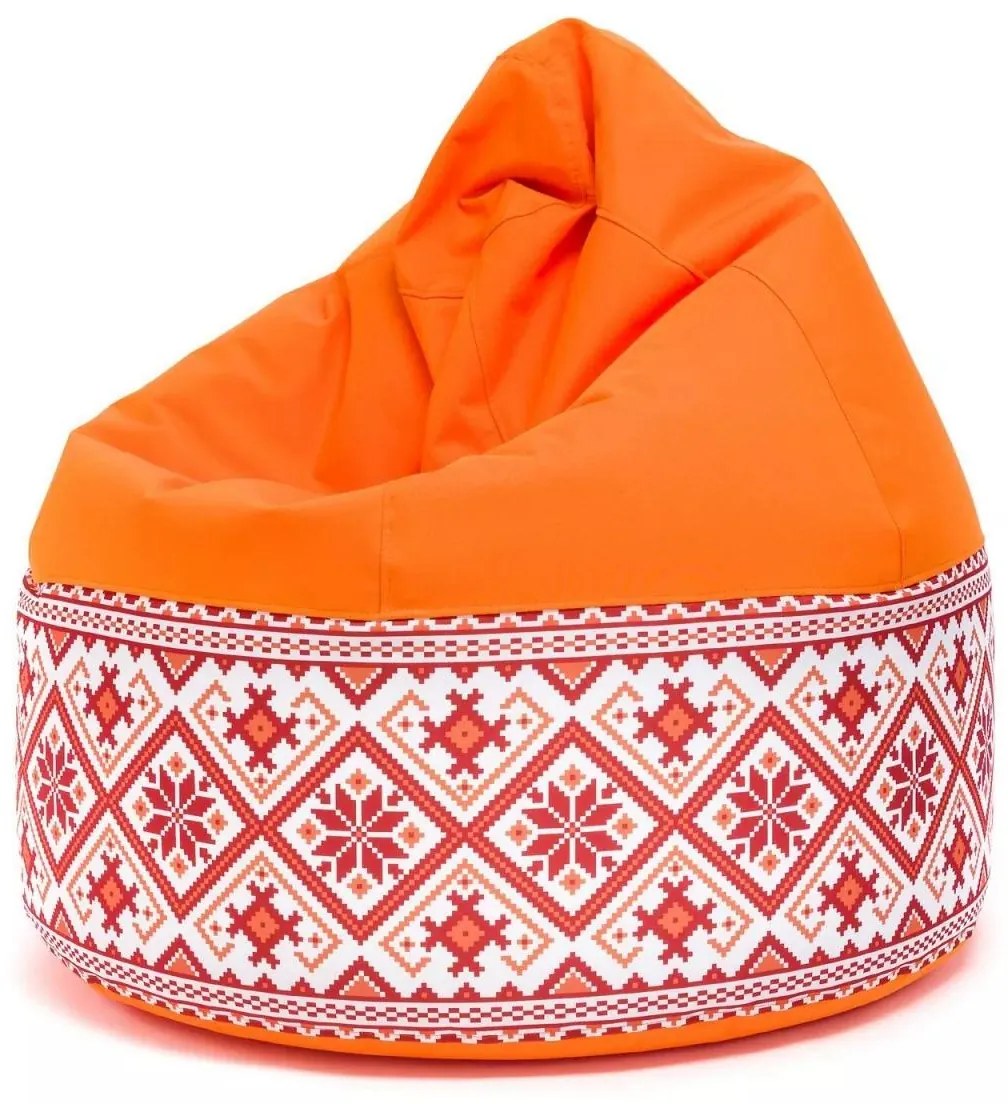 Sedací vak Viper Outdoor Folk – pohodlie s ľudovým štýlom do interiéru aj exteriéru Farba: Folk 5 - M3 oranžový