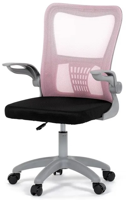 Autronic BONTEC Detská stolička, výškovo nastaviteľná, šedá sieťovina, KA-K2008 GREY Farba: Ružová