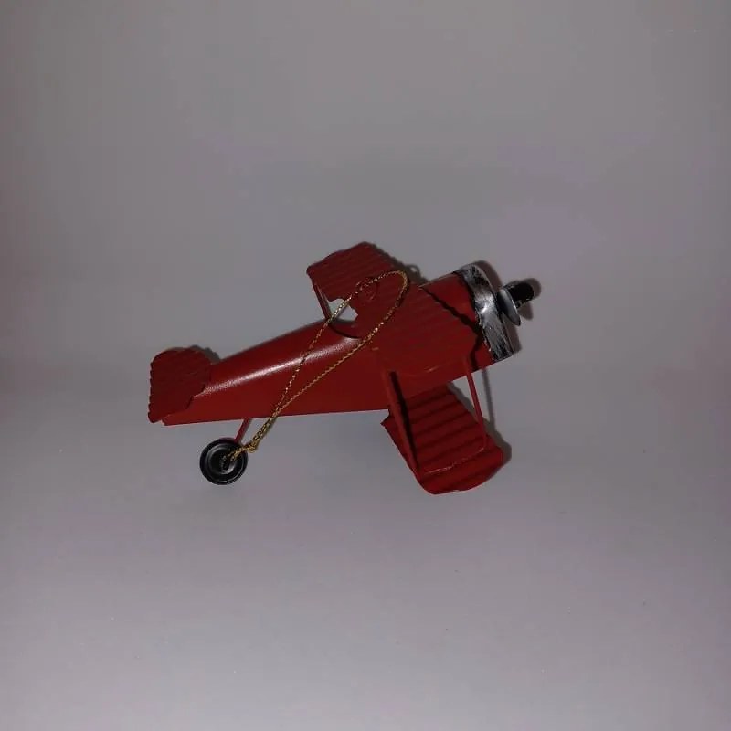 DECOLED Kovové lietadlo, 11,7 x 10,4 x 6,7 cm, červené